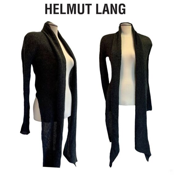 Helmut Lang Gray Alpaca Wool Openfront Cardigan XS - Picture 1 of 11